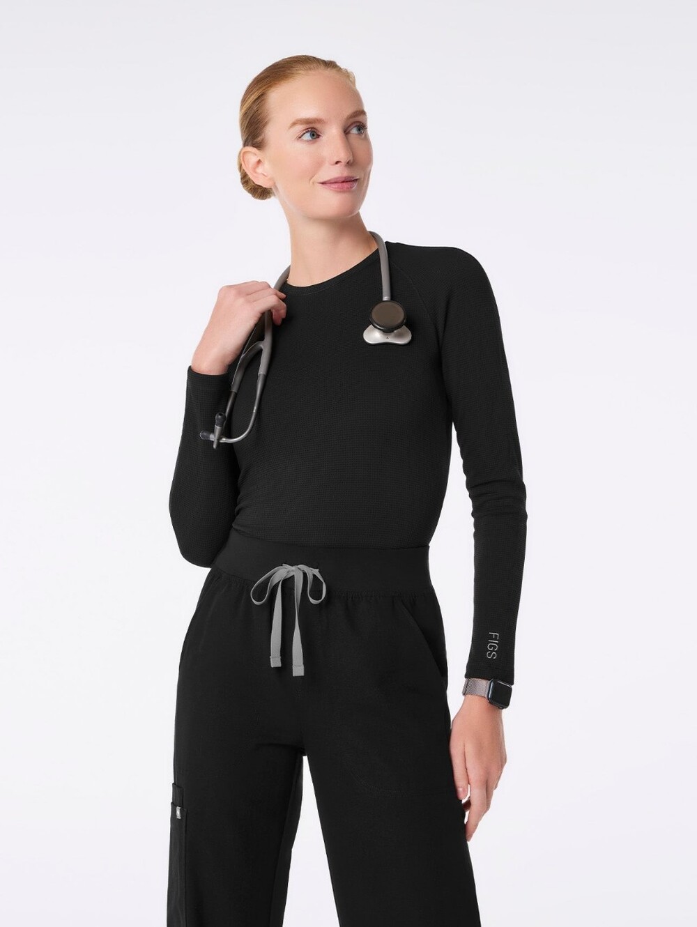 Figs Women's Waffle Long-Sleeved Underscrub